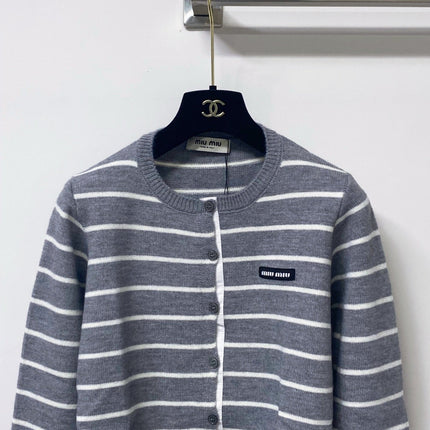 MIUMIU 26S CREWNECK KNIT CARDIGAN 1583