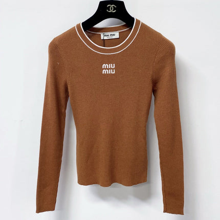 MIUMIU 26S RIBBED KNIT SWEATER 1482