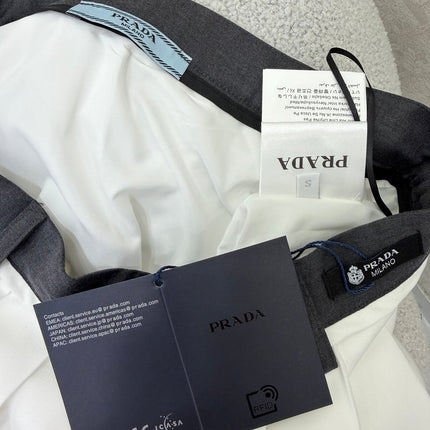 PRADA 26S HIGH WAISTED PLEATED MIDI SKIRT 770