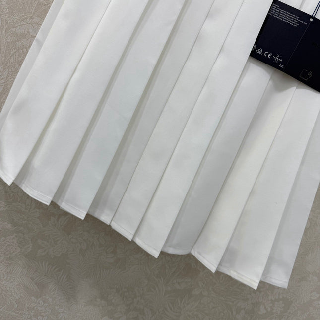 PRADA 26S HIGH WAISTED PLEATED MIDI SKIRT 770