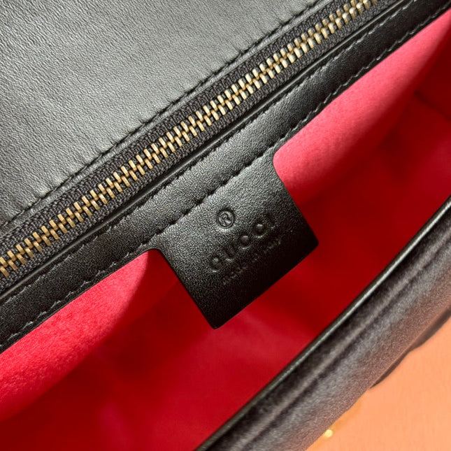 GUCCI 26S GG MARMONT MATELASSE 26 IN BLACK VELVET