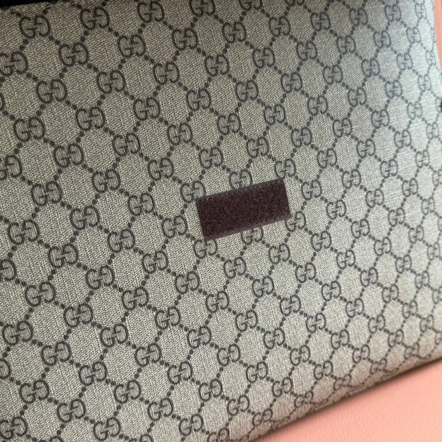 GUCCI SUPREME BAG 44 IN BROWN MONOGRAM CANVAS WITH LEATHER TRIM