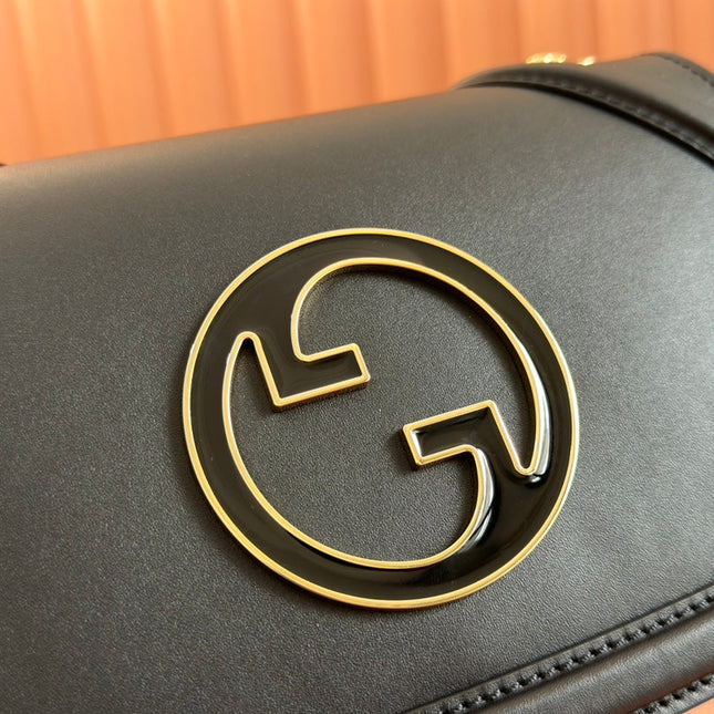 GUCCI 26S BLONDIE SHOULDER BAG 26 IN BLACK CALFSKIN