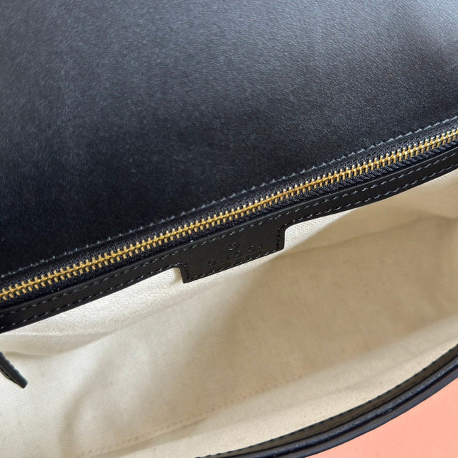 GUCCI 26S BLONDIE SHOULDER BAG 26 IN BLACK CALFSKIN