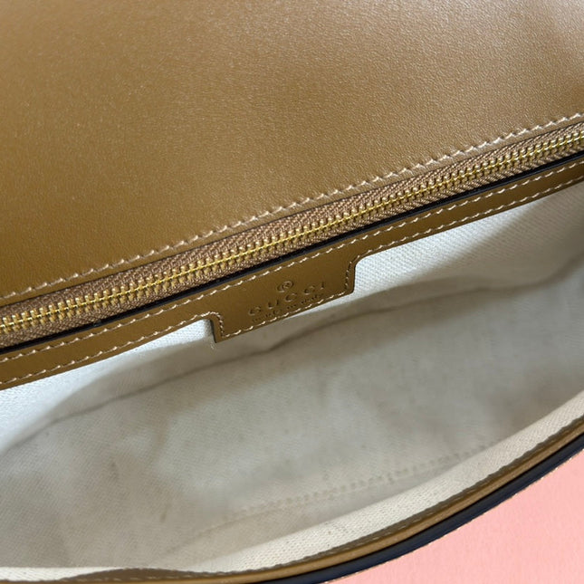 GUCCI 26S BLONDIE SHOULDER BAG 26 IN BROWN CALFSKIN AND SUEDE