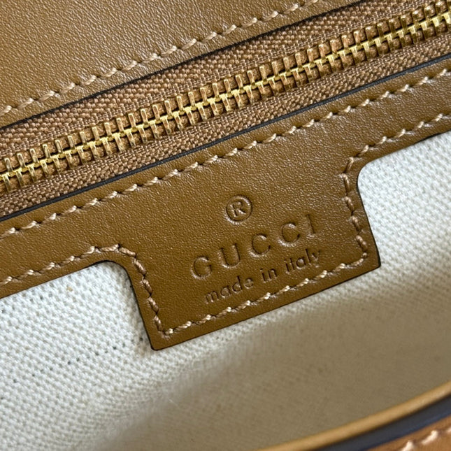 GUCCI 26S BLONDIE SHOULDER BAG 26 IN BROWN CALFSKIN AND SUEDE