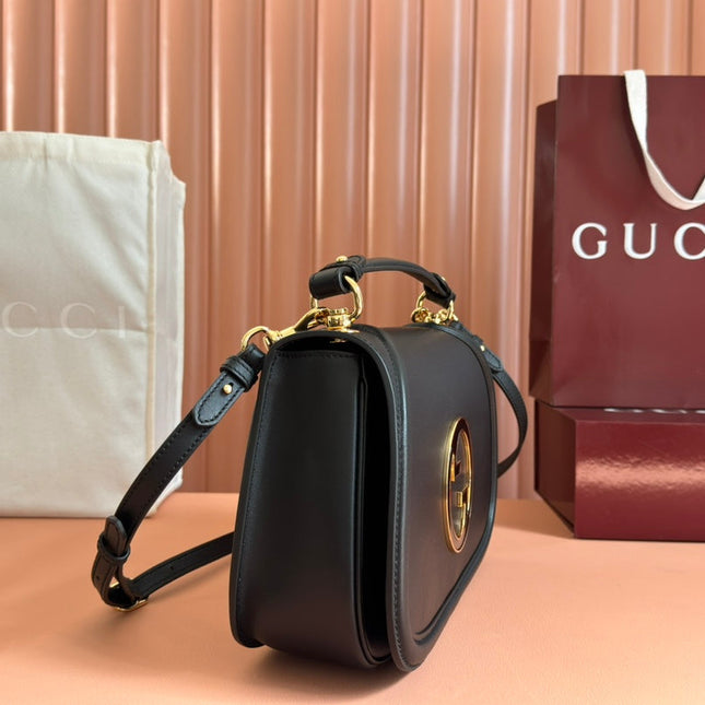 GUCCI 26S BLONDIE BAG 32 IN BLACK CALFSKIN