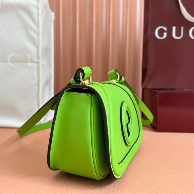 GUCCI 26S BLONDIE BAG 21 IN GREEN CALFSKIN