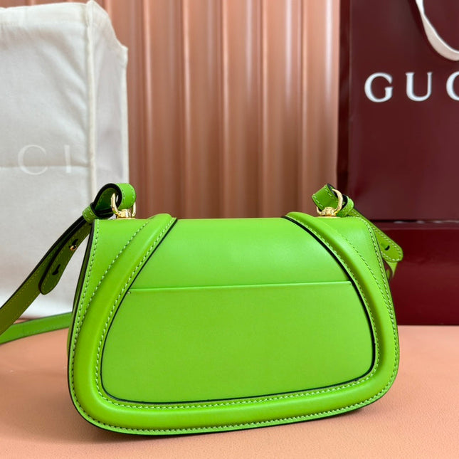 GUCCI 26S BLONDIE BAG 21 IN GREEN CALFSKIN