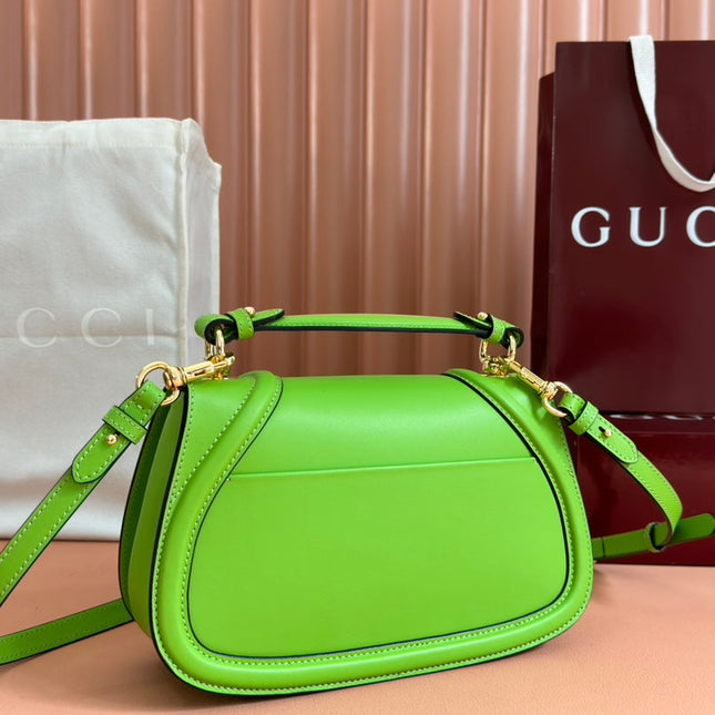 GUCCI 26S BLONDIE BAG 27 IN GREEN CALFSKIN