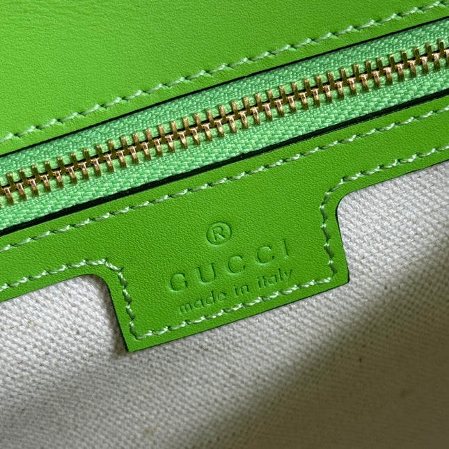 GUCCI 26S BLONDIE BAG 27 IN GREEN CALFSKIN