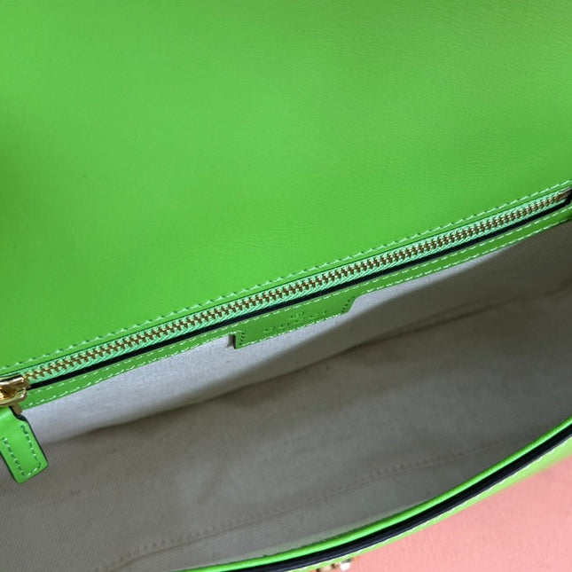 GUCCI 26S BLONDIE BAG 27 IN GREEN CALFSKIN