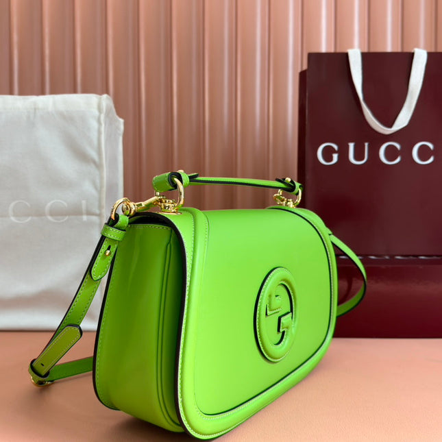 GUCCI 26S BLONDIE BAG 32 IN GREEN CALFSKIN