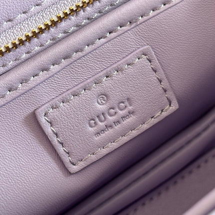 BAMBOO DIVE MEDIUM BAG 27 IN LILAC CALFSKIN RESIN BRASS BAMBOO-SHAPED HARDWARE