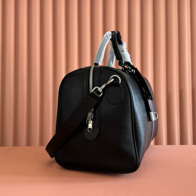 GUCCI 26S DUFFLE BAG 44 IN BLACK CALFSKIN
