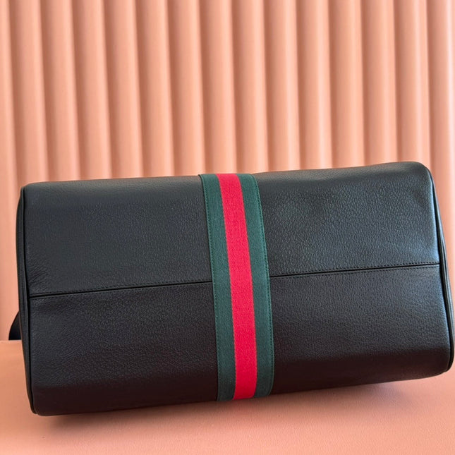 GUCCI 26S DUFFLE BAG 44 IN BLACK CALFSKIN