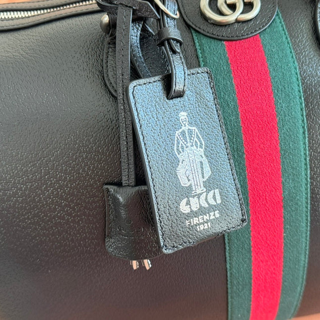 GUCCI 26S DUFFLE BAG 44 IN BLACK CALFSKIN