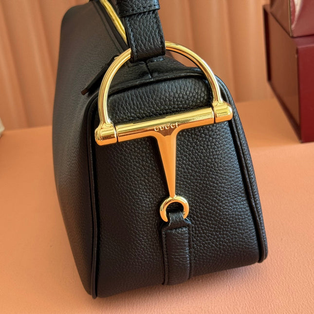 GUCCI 26S SHOULDER BAG 31 IN BLACK CALFSKIN