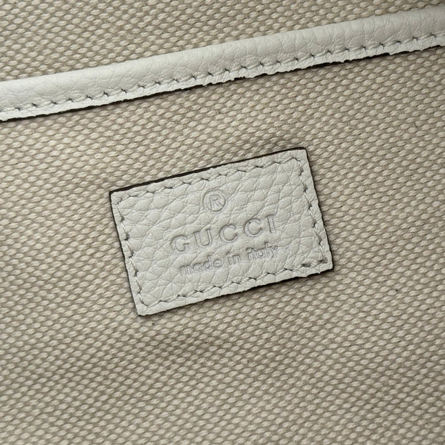 GUCCI 26S SHOULDER BAG 38 IN WHITE CALFSKIN
