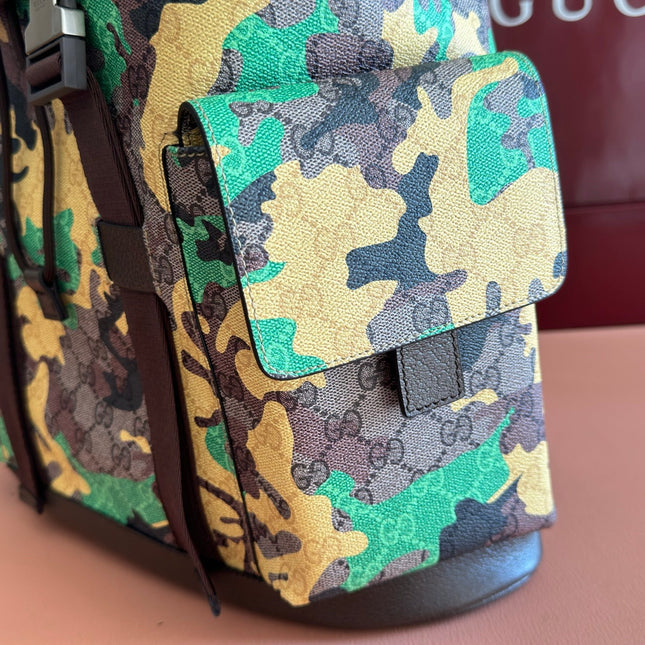 GUCCI 26S BACKPACK 46 IN MULTICOLOR COATED CANVAS STYLE 3