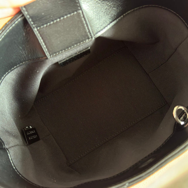 GUCCI 26S GG MARMONT TOTE BAG 17 IN BLACK CALFSKIN