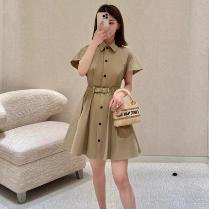DIOR 25S PLEATED SHIRT DRESS 220902