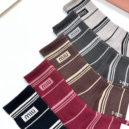 MIUMIU 26S CREW SOCKS 403632 (1 BOX)