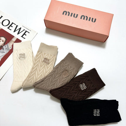 MIUMIU 26S CREW SOCKS 417708 (1 BOX)