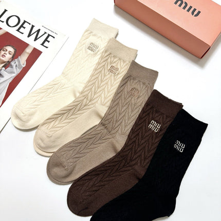 MIUMIU 26S CREW SOCKS 417708 (1 BOX)