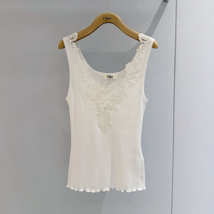 CHLOE 26S LACE COLLAR SLEEVELESS TOP STYLE 33