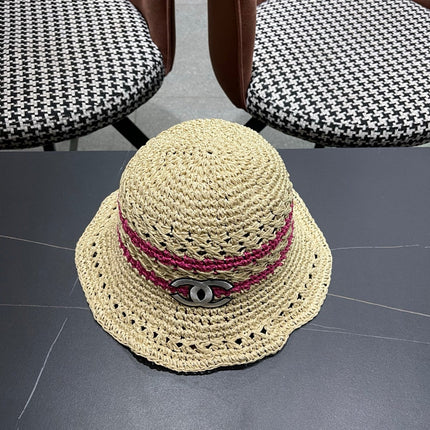 CHANEL 26S RAFFIA BUCKET HAT 335844