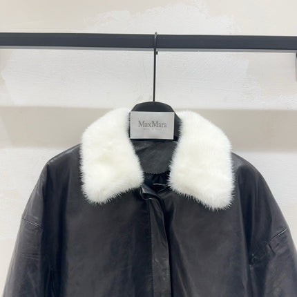 MAX MARA 25S SHEEPSKIN AND MINK FUR COAT 154