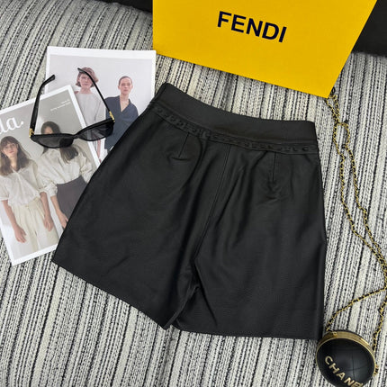 FENDI 26S LEATHER SHORTS 353