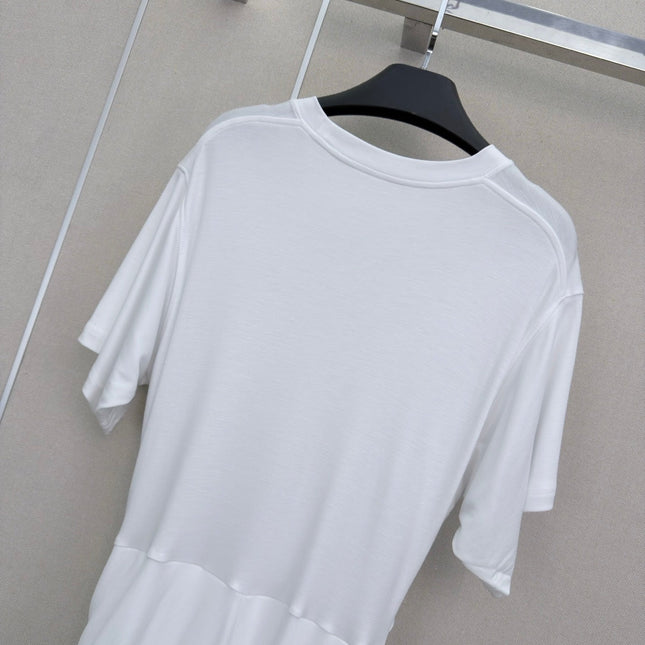 RALPH LAUREN 26S WHITE WAIST-TIED DRESS 455