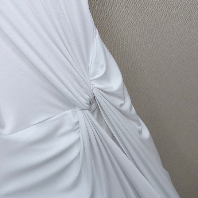 RALPH LAUREN 26S WHITE WAIST-TIED DRESS 455