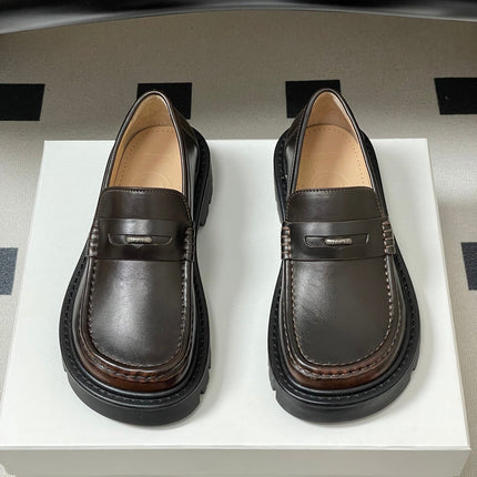 LOEWE 26S LOAFER IN DARK BROWN CALFSKIN