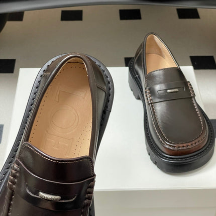 LOEWE 26S LOAFER IN DARK BROWN CALFSKIN