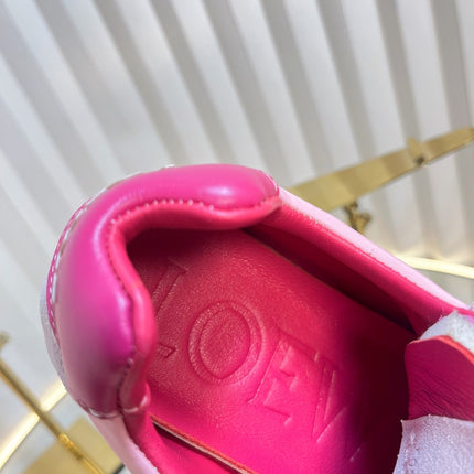 LOEWE 26S RUNNER 2.0 SNEAKERS IN PINK SUEDE AND FABRIC