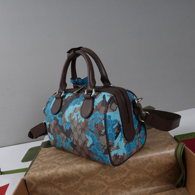 GUCCI 26S BOSTON BAG 25 IN MULTICOLOR CANVAS