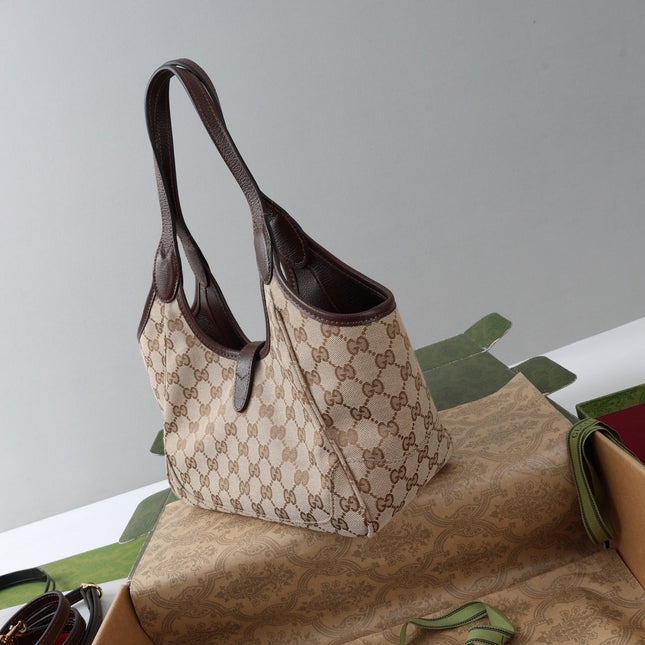 GUCCI 26S TOTE BAG 35 IN BEIGE CANVAS