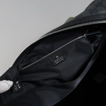 GUCCI 26S DUFFLE BAG 45 IN BLACK CANVAS