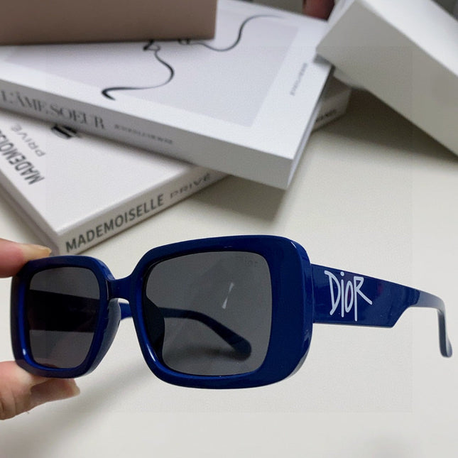 DIOR 26S RECTANGULAR FRAME IN BLUE ACETATE 422576