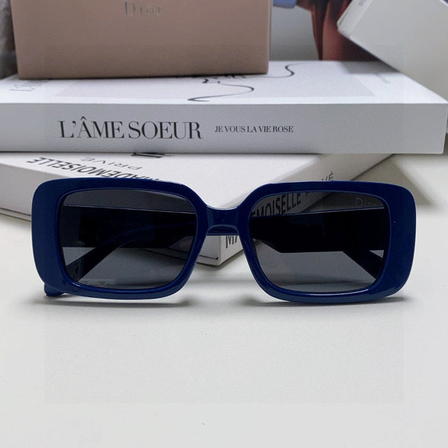 DIOR 26S RECTANGULAR FRAME IN BLUE ACETATE 422576