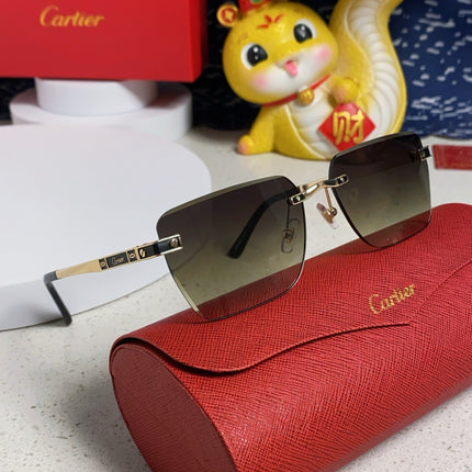 CARTIER 26S RIMLESS RECTANGULAR FRAME IN METAL 438003