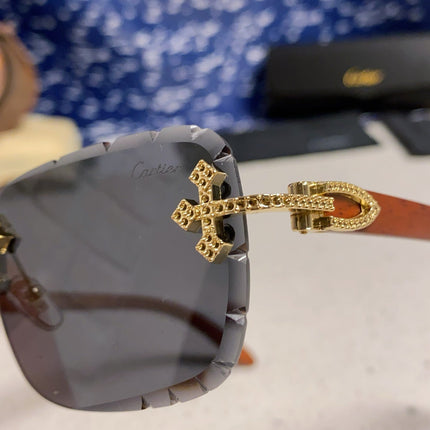 CARTIER 26S RIMLESS RECTANGULAR FRAME IN METAL 436010
