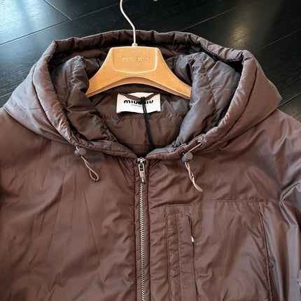 MIUMIU 26S HOODED PUFFER JACKET 1558