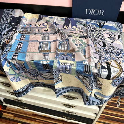 DIOR 26S  SCARF 90CM IN SILK 313459