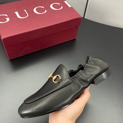GUCCI 26S LOAFERS IN BLACK CALFSKIN