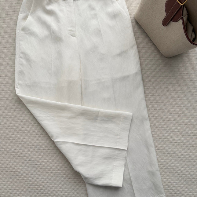 HERMES 26S WIDE LEG CROPPED PANTS 555