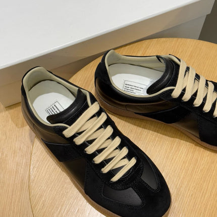 MM SNEAKER IN BLACK SUEDE PATCHWORK CALFSKIN